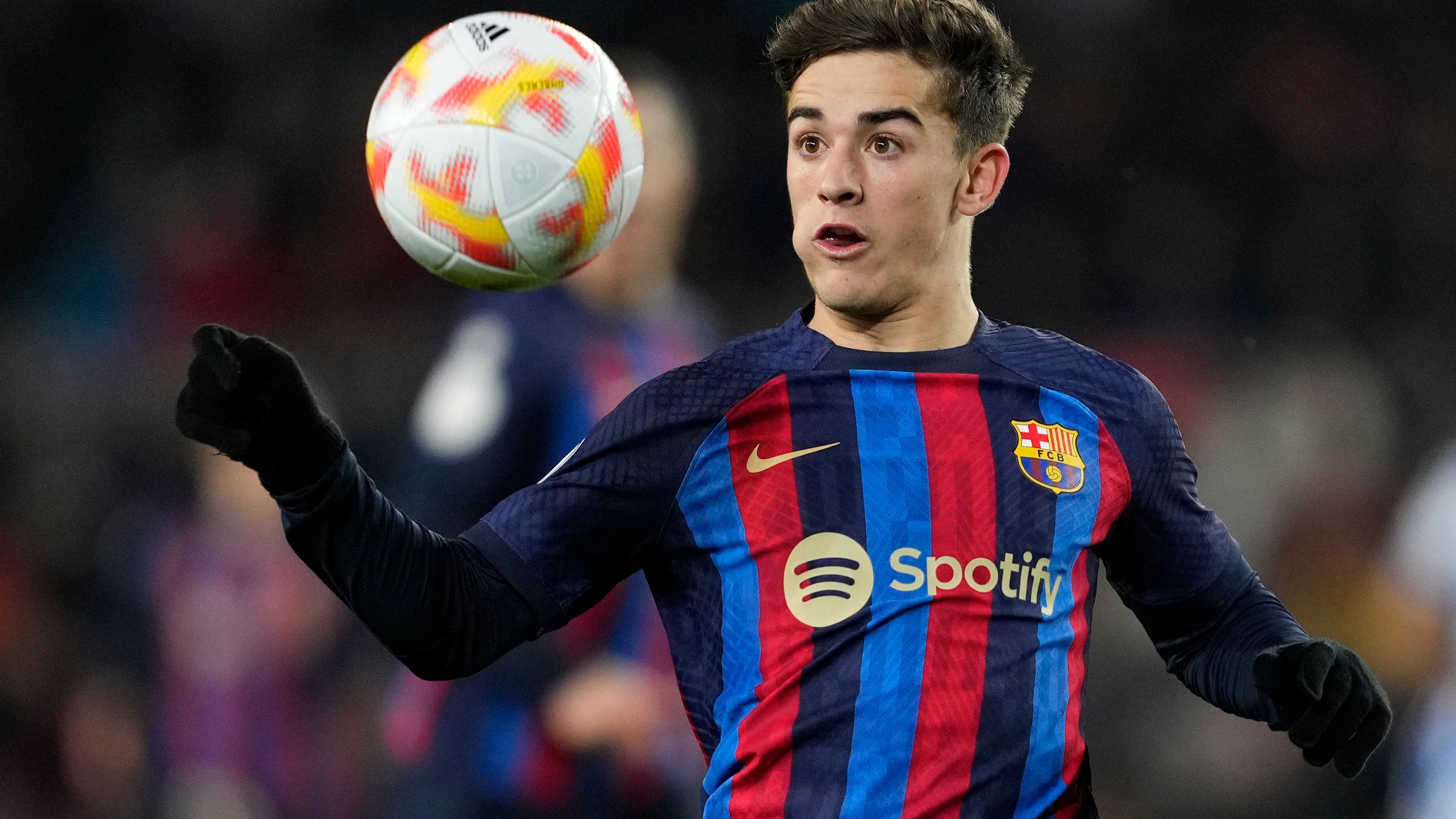 Gavi, en un partido con el Barcelona Gavi, en un partido con el Barcelona