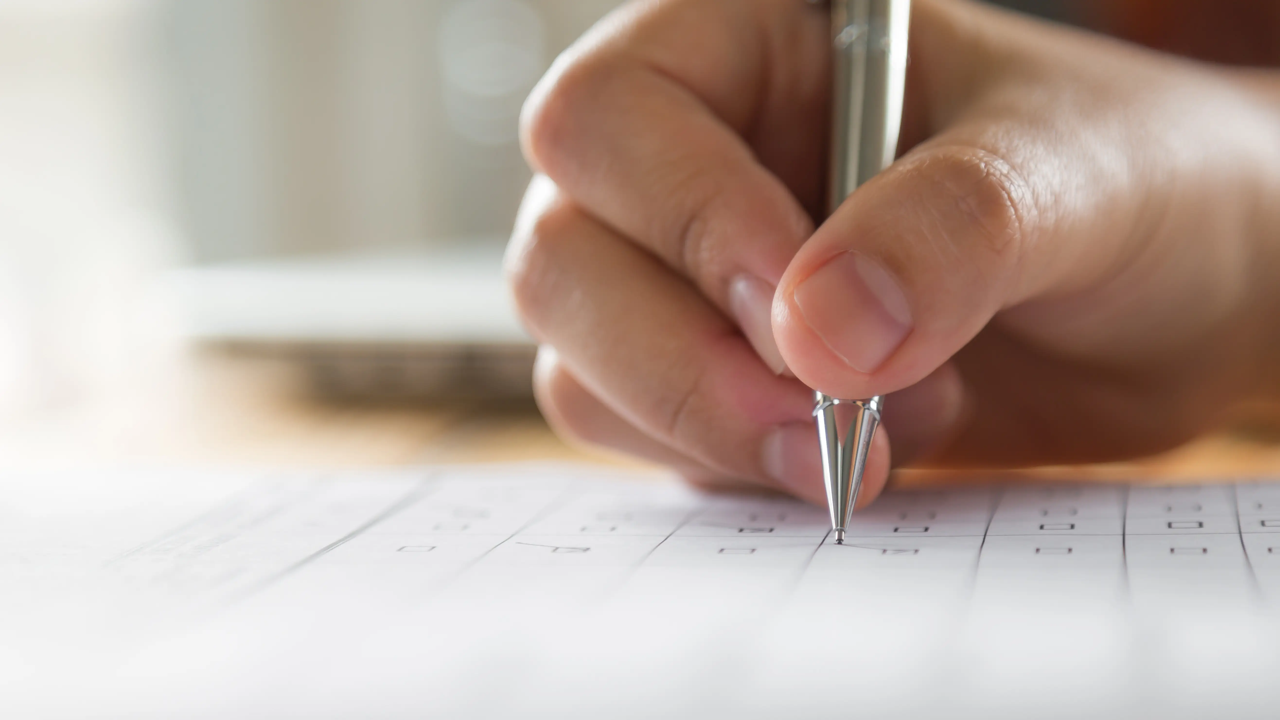 Un alumno en un examen Un alumno en un examen