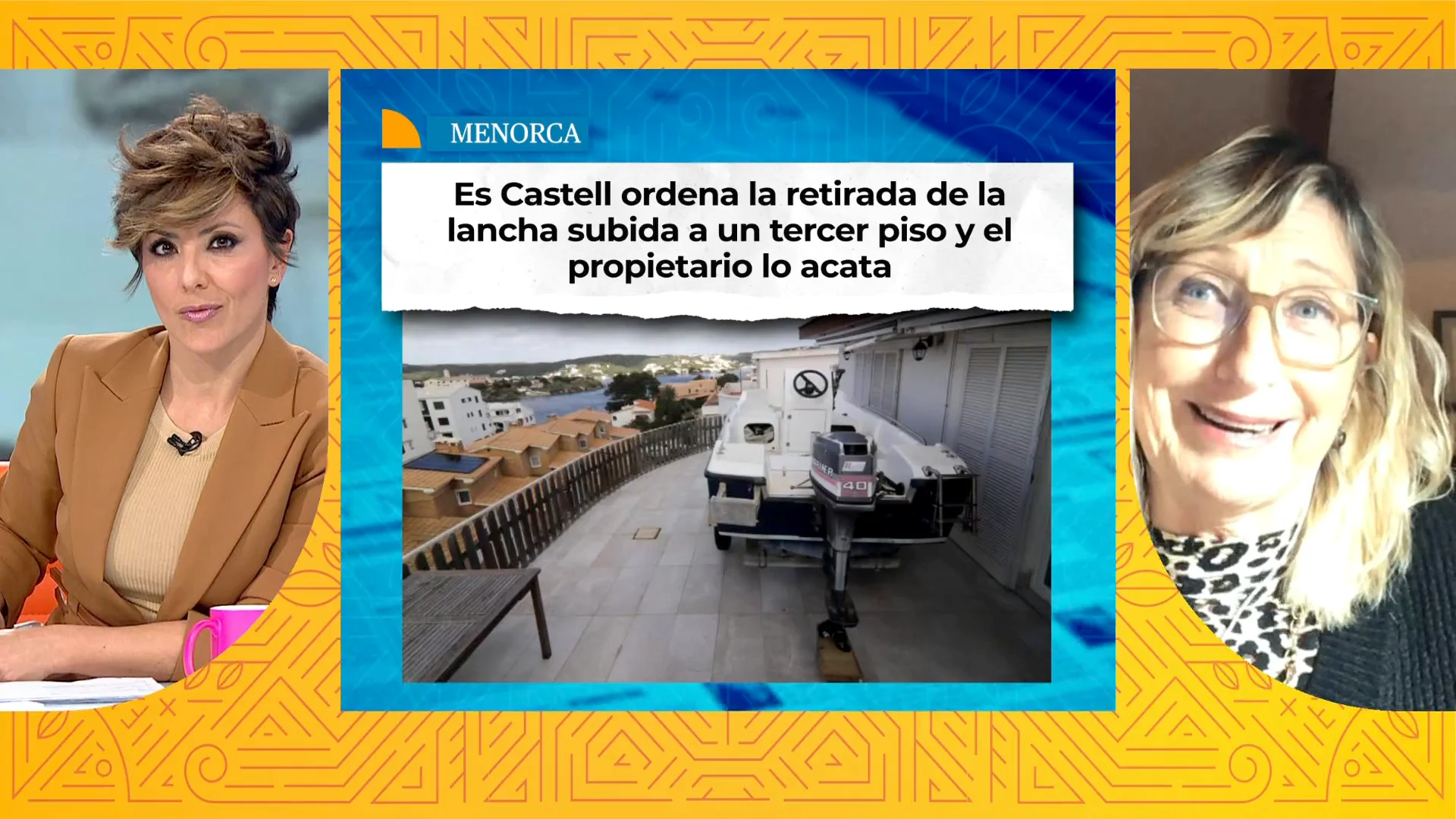 lancha subida en un balcón lancha subida en un balcón