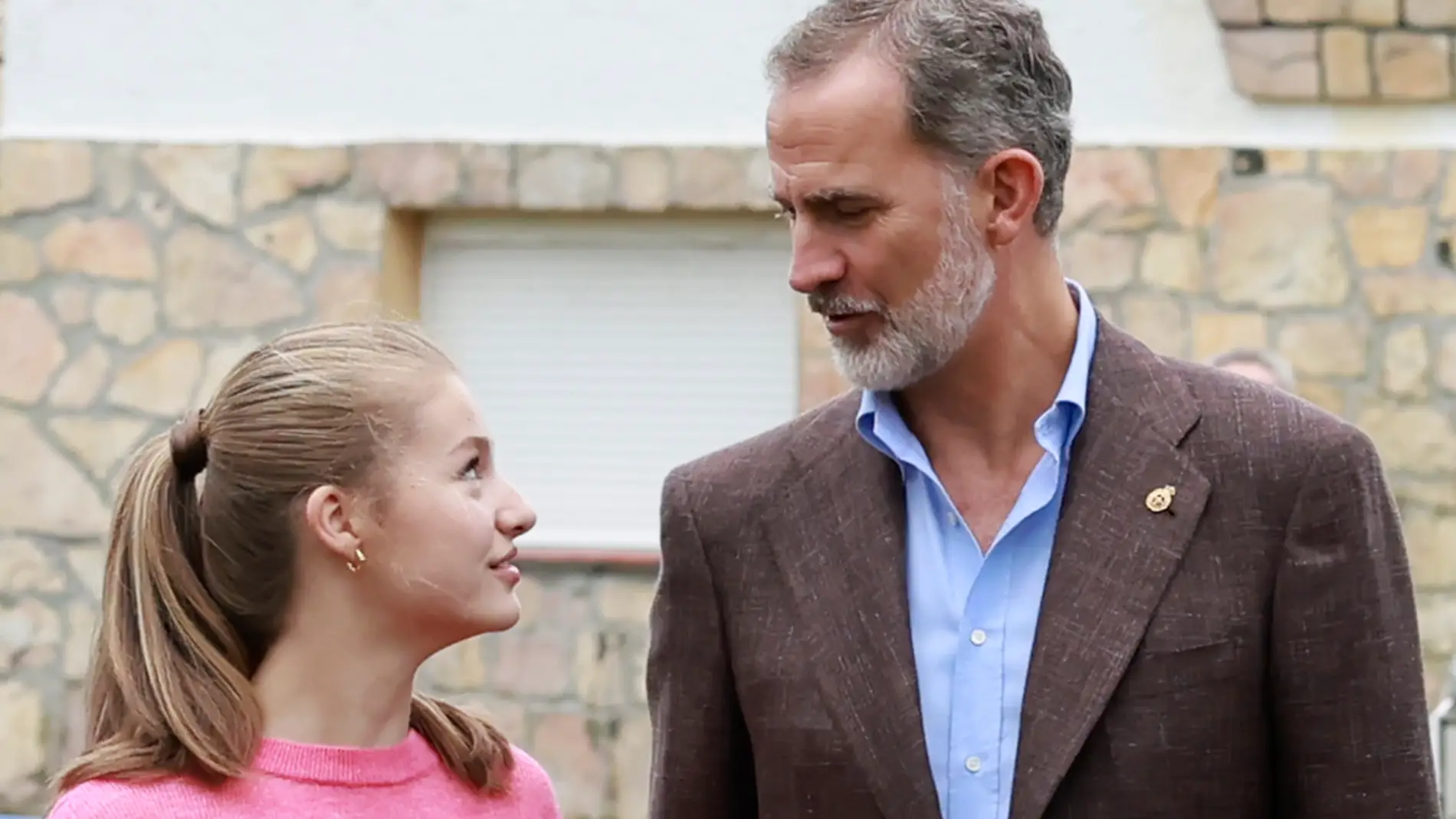 El rey Felipe VI y su hija, la princesa Leonor