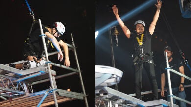 El sorprendente duelo en altura de Florentino Fernández y Jorge Lorenzo sobre un hoveboard en ‘El Desafío’ 