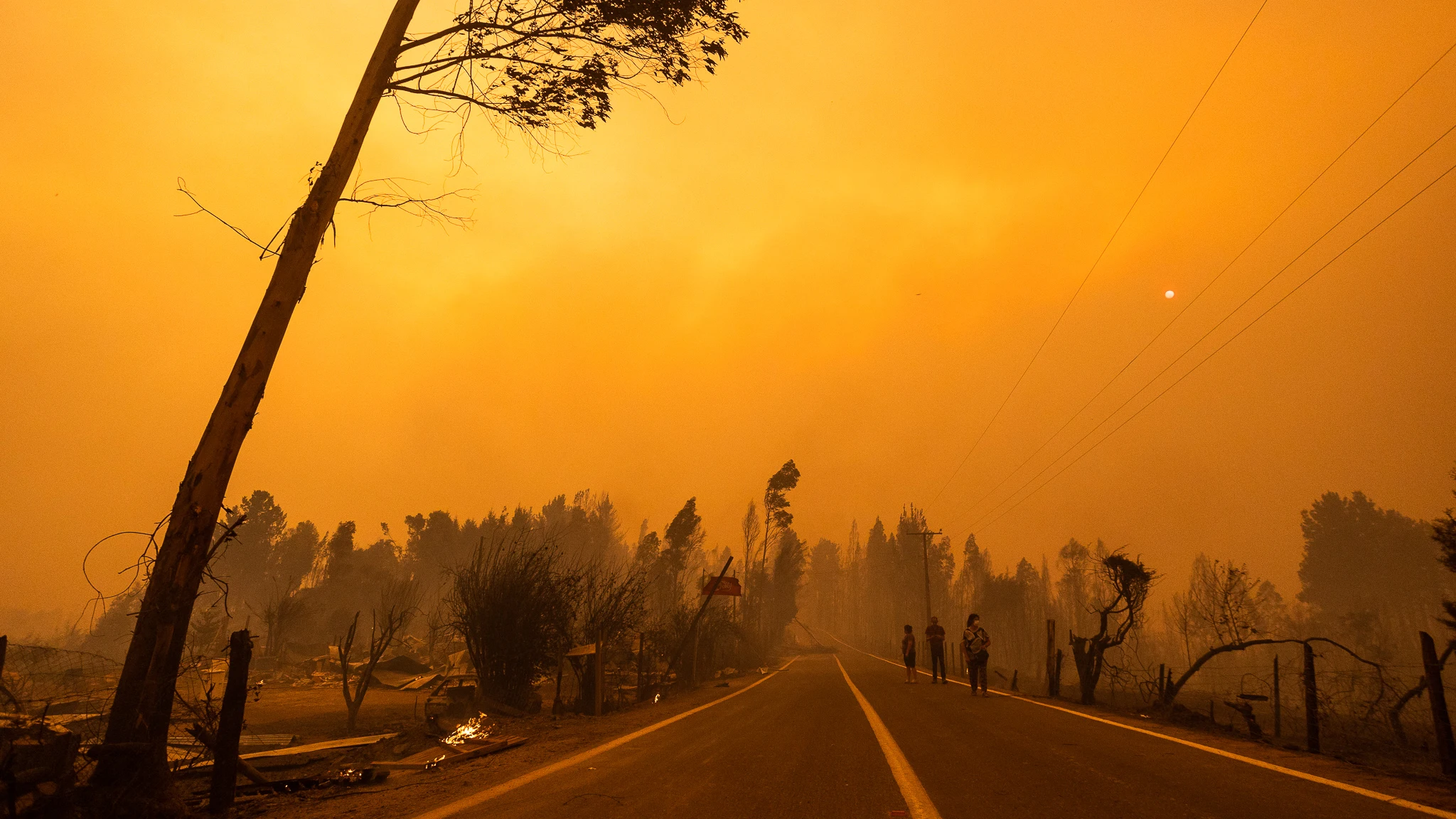 Imagen de una de las zonas afectadas por los incendios forestales Imagen de una de las zonas afectadas por los incendios forestales