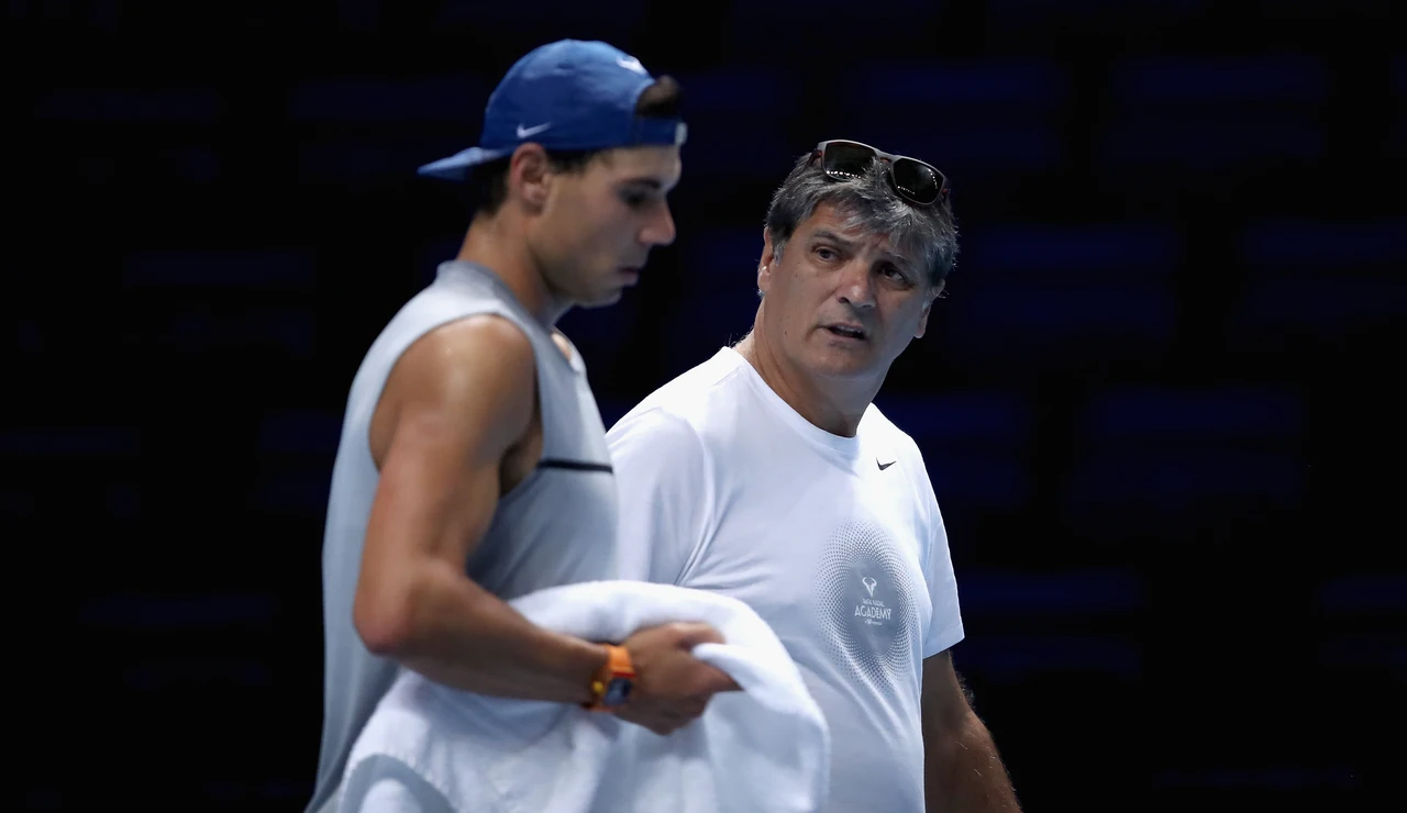 Toni Nadal y Rafa Nadal en las ATP Finals de 2017