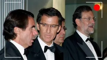 Alberto Núñez Feijóo, José María Aznar y Mariano Rajoy