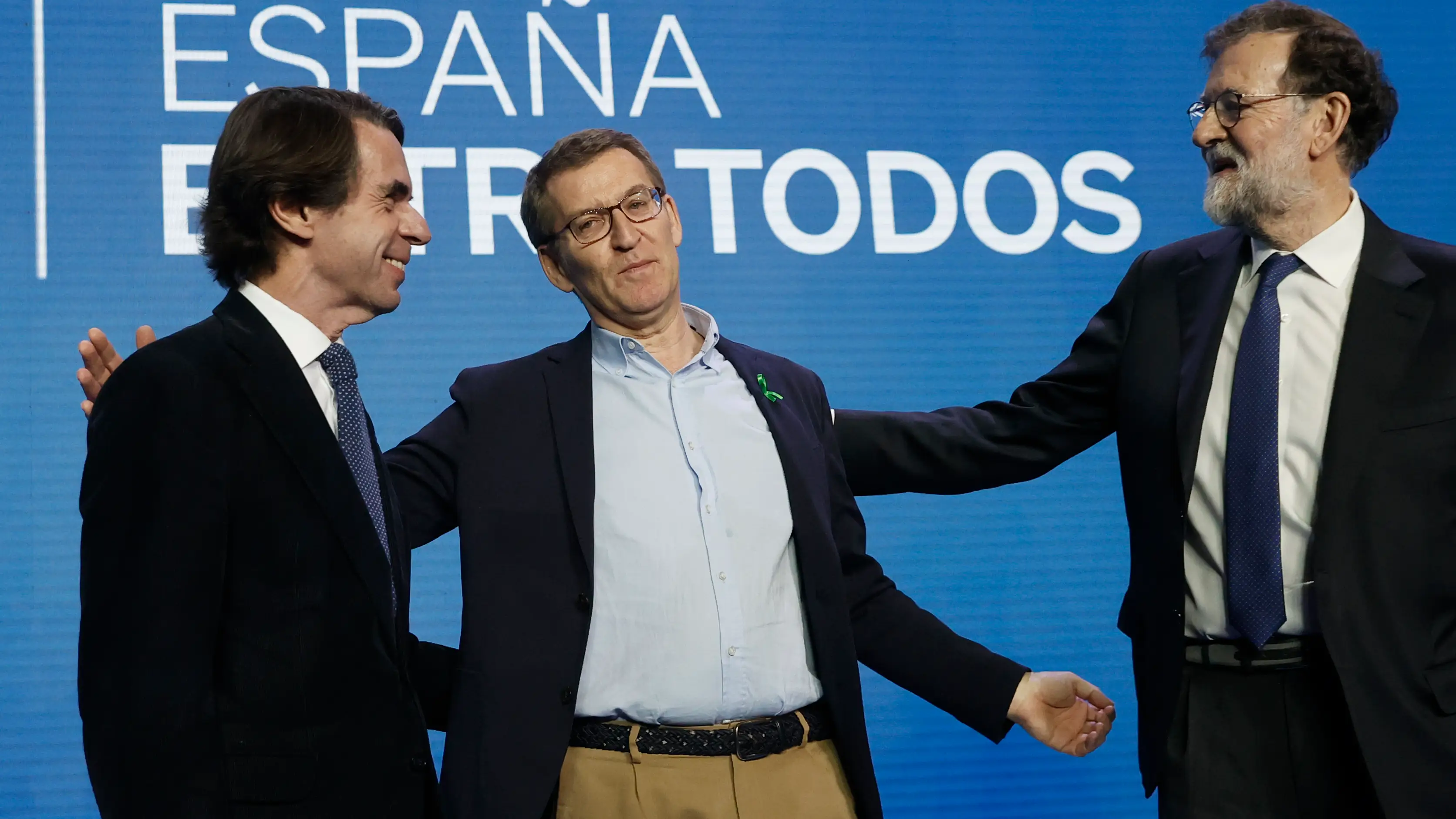 Alberto N&uacute;&ntilde;ez Feij&oacute;o, Jos&eacute; Mar&iacute;a Aznar y Mariano Rajoy