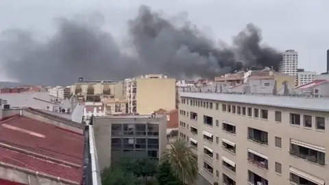 Alarmante incendio en Sabadell Alarmante incendio en Sabadell