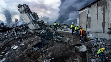 Edificio destruido en Hatay Edificio destruido en Hatay