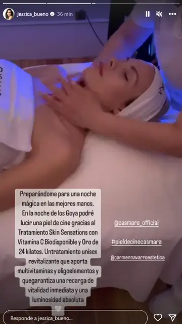 Jessica Bueno realizándose el tratamiento 'Skin Sensations' Jessica Bueno realizándose el tratamiento 'Skin Sensations'