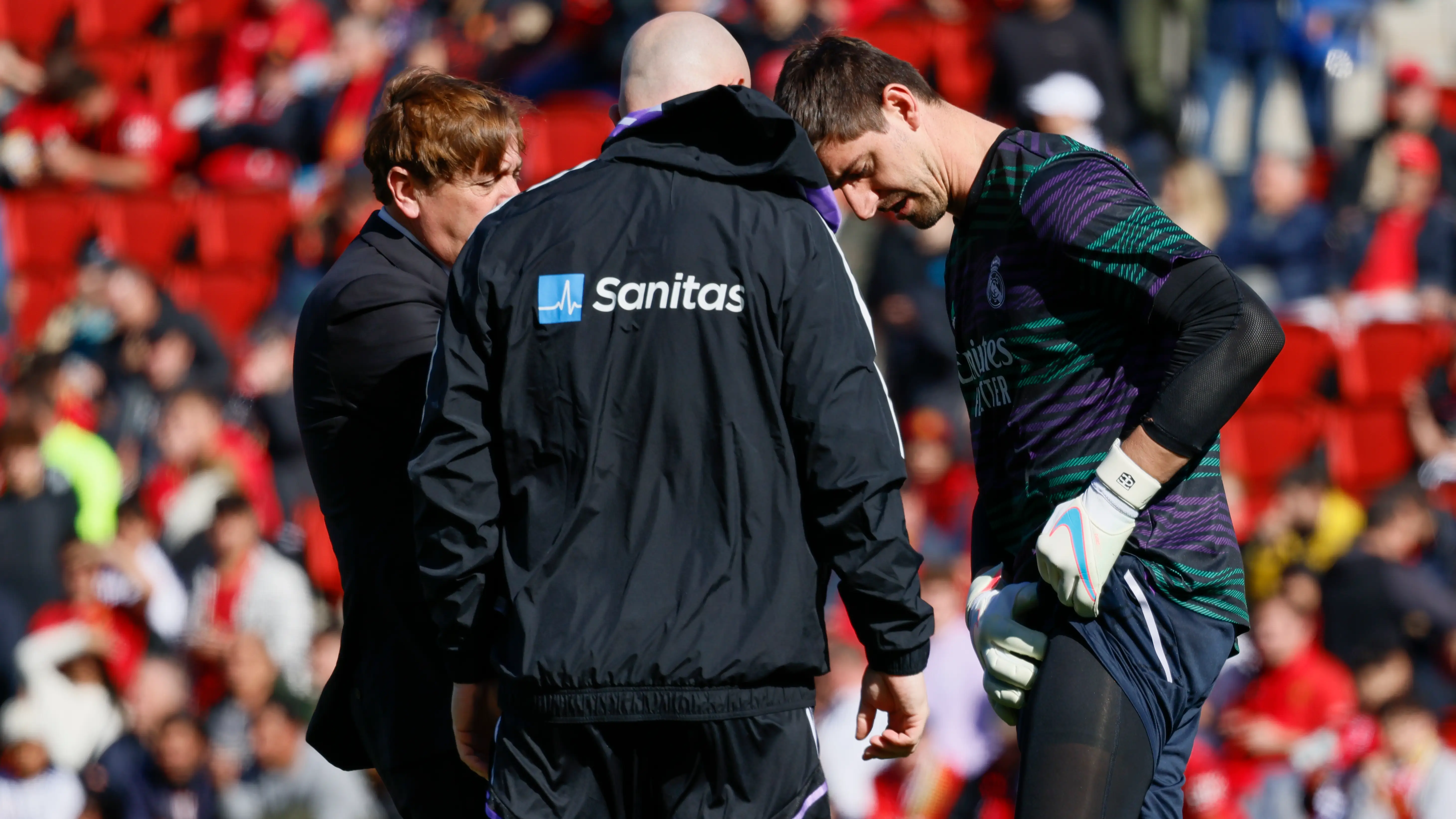 Thibaut Courtois, en el estadio de Son Moix Thibaut Courtois, en el estadio de Son Moix