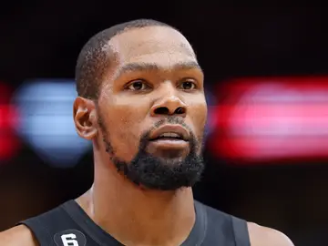Kevin Durant, en un partido con los Brooklyn Nets en la NBA Kevin Durant, en un partido con los Brooklyn Nets en la NBA