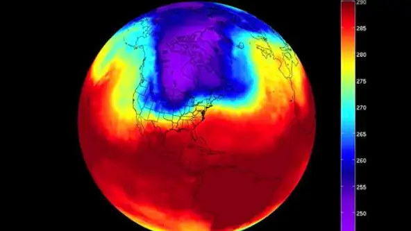 Imagen de archivo de un v&oacute;rtice polar