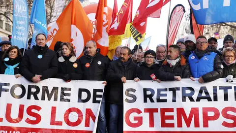 Huelga de los sindicatos franceses en la segunda jornada de protestas Huelga de los sindicatos franceses en la segunda jornada de protestas