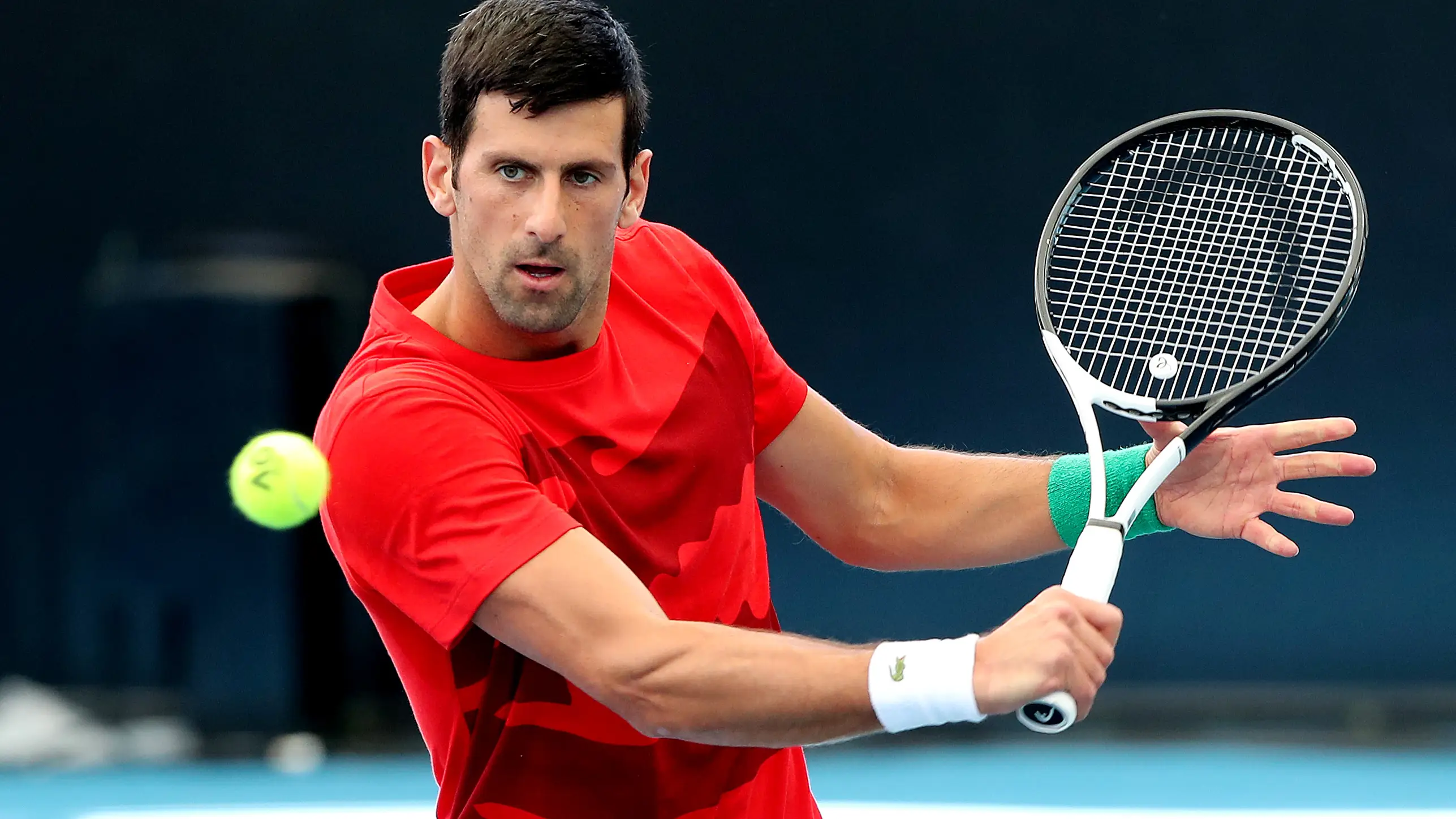Novak Djokovic entrena en Adelaida Novak Djokovic entrena en Adelaida