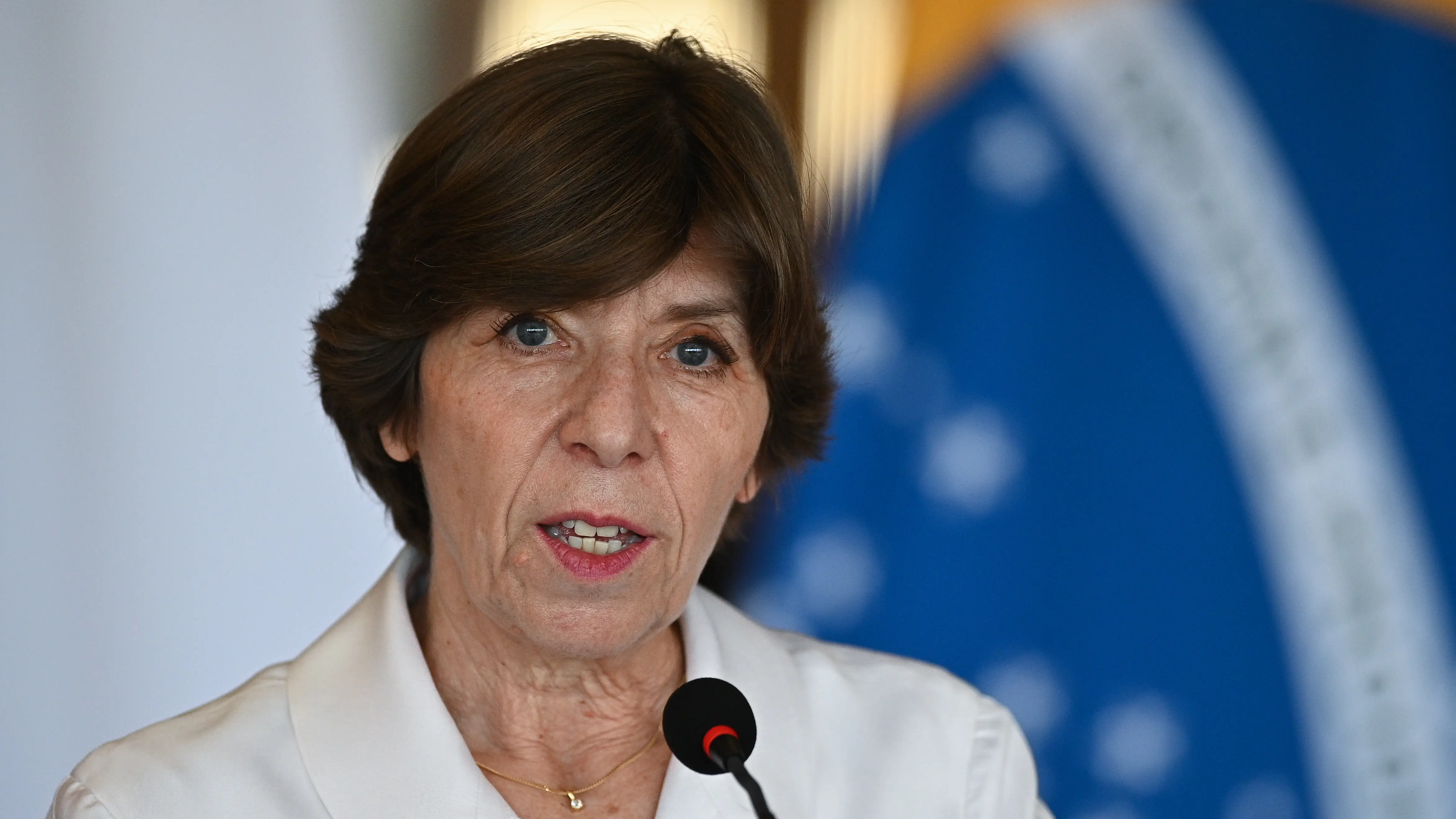 La ministra de Relaciones Exteriores de Francia, Catherine Colonna