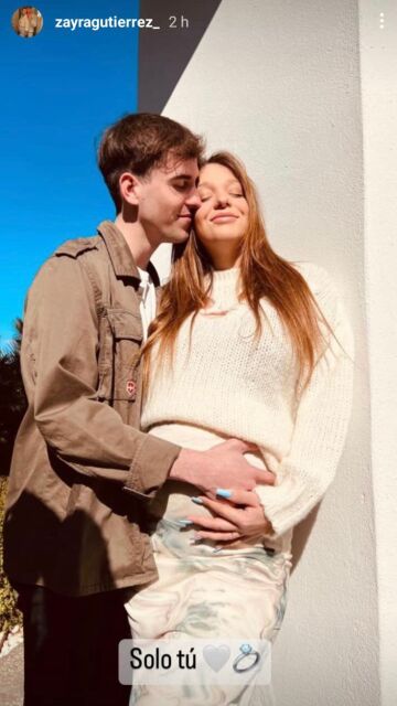 Zayra Gutiérrez y su novio 