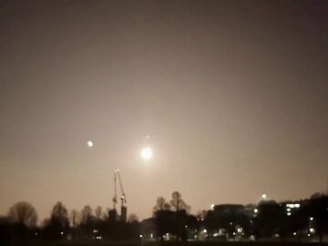 Imágenes que muestran el momento de la explosión del asteroide en Brighton y Surrey