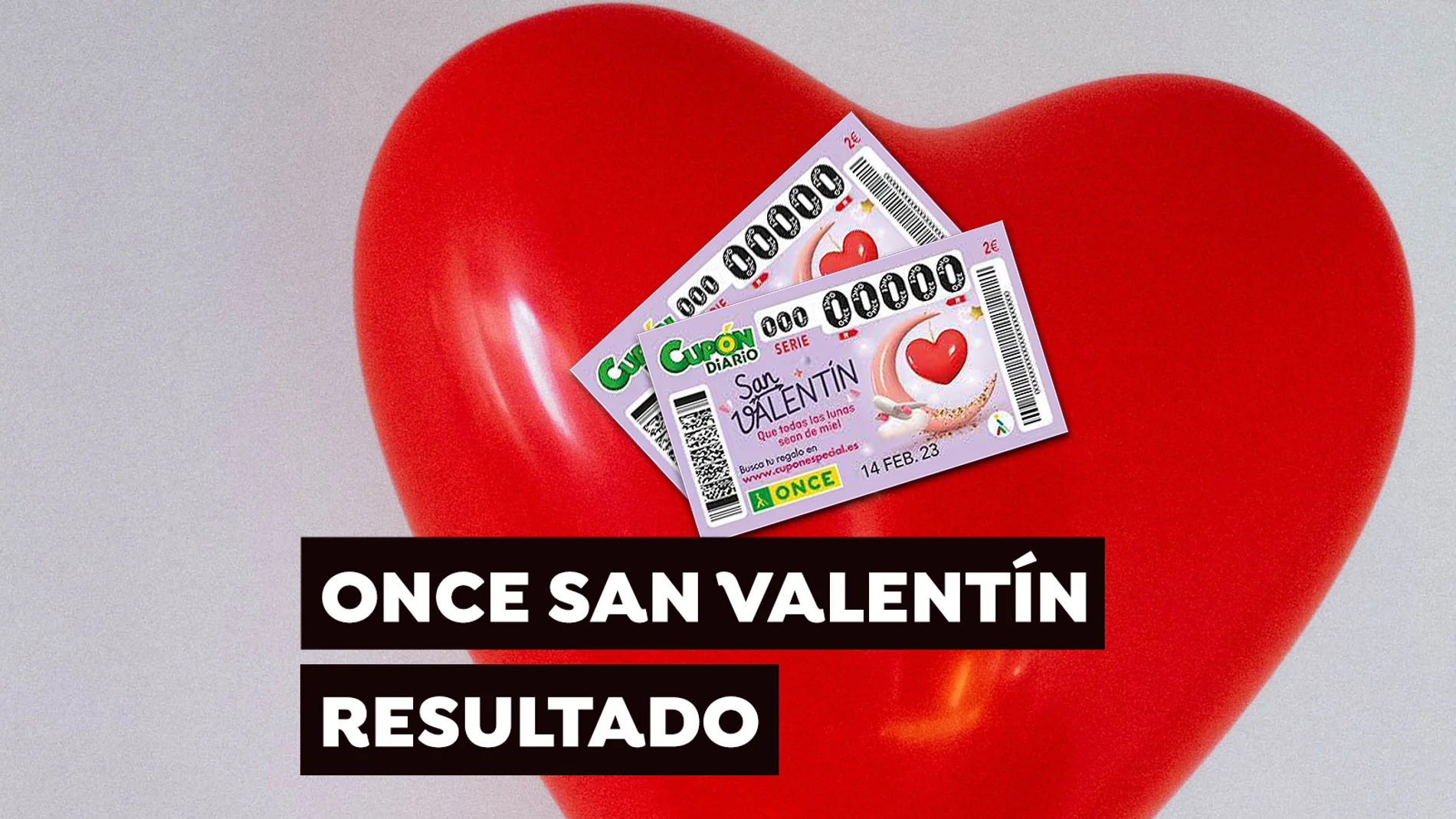 Sorteo San Valentín ONCE 2023: Comprobar cupón de hoy martes 14 de febrero, en directo