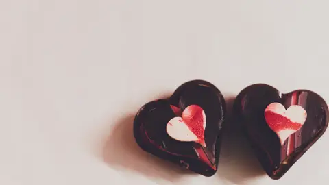 Chocolate en forma de corazón Chocolate en forma de corazón