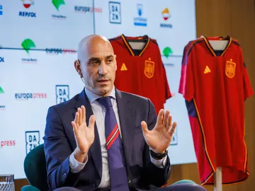 Luis Rubiales, presidente de la RFEF, en un acto en Madrid Luis Rubiales, presidente de la RFEF, en un acto en Madrid