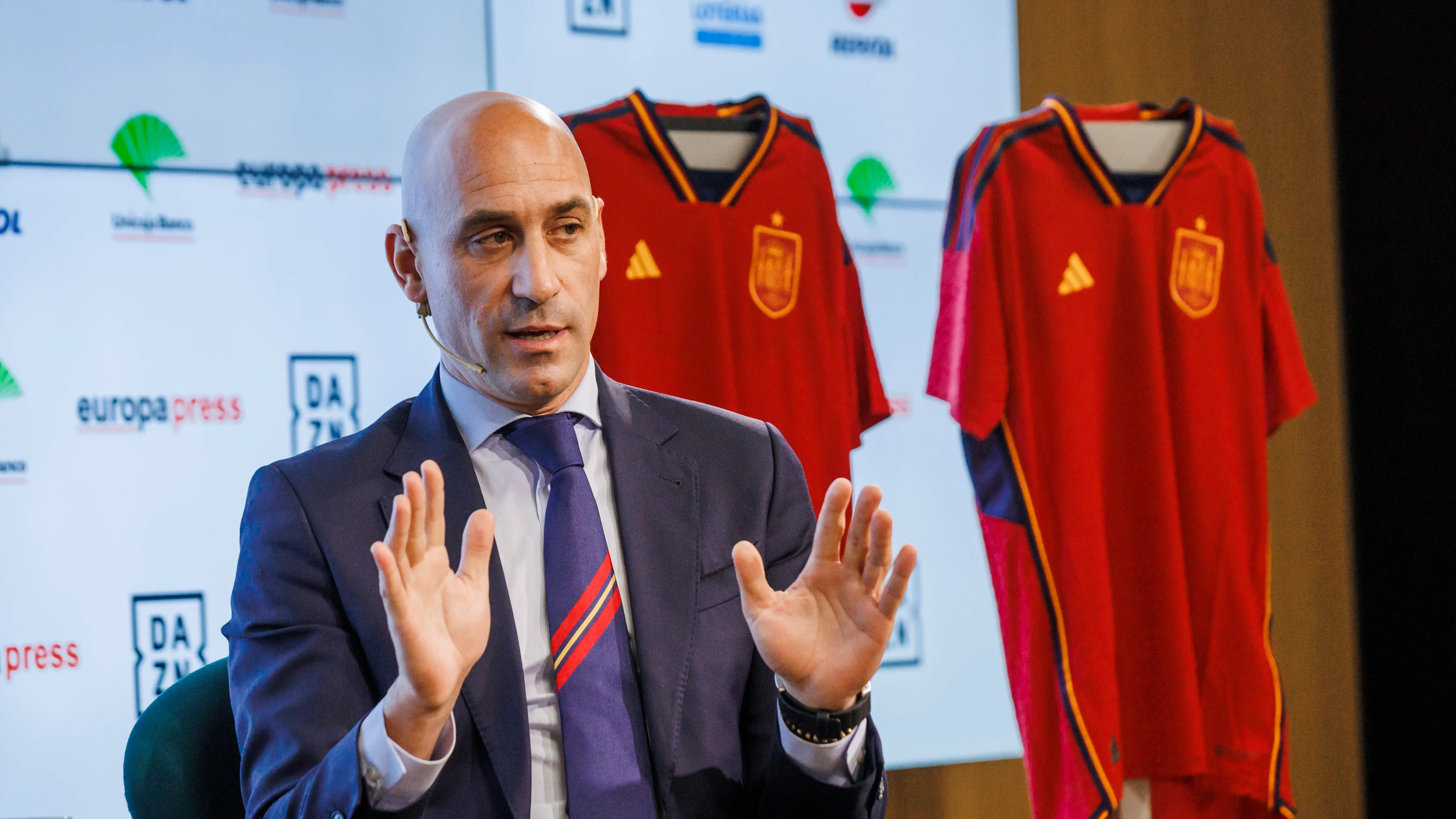 Luis Rubiales, presidente de la RFEF, en un acto en Madrid Luis Rubiales, presidente de la RFEF, en un acto en Madrid