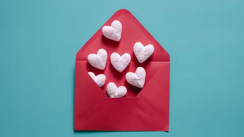 Carta con corazones dulces Carta con corazones dulces