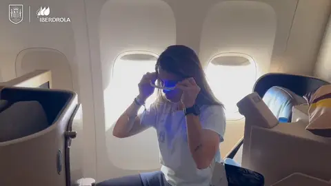 Las jugadoras de la selección española, en su viaje a Australia Las jugadoras de la selección española, en su viaje a Australia