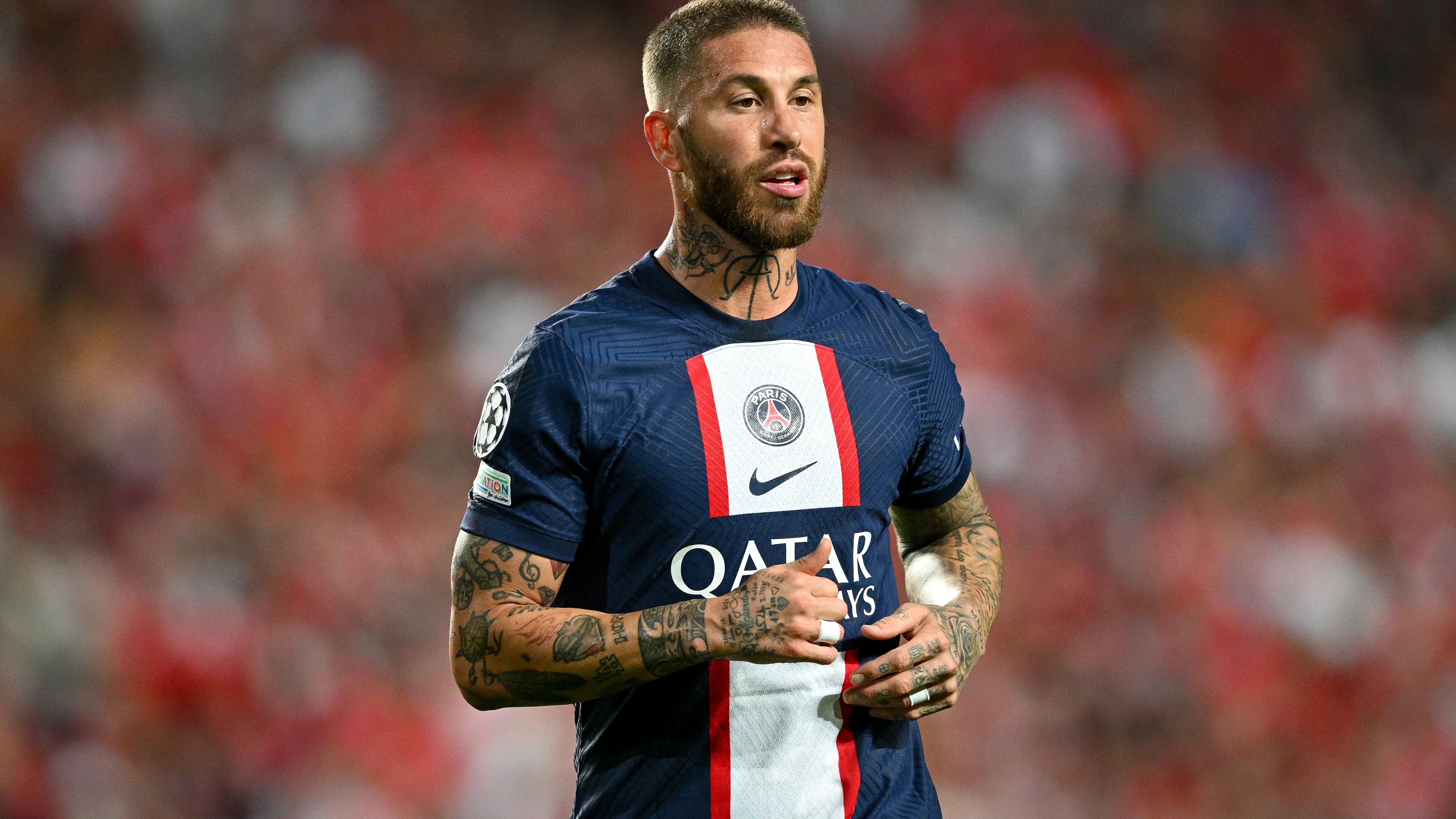 Sergio Ramos, en un partido con el PSG Sergio Ramos, en un partido con el PSG
