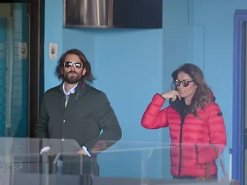 Lara Álvarez y Román Mosteiro en 2016 Lara Álvarez y Román Mosteiro en 2016
