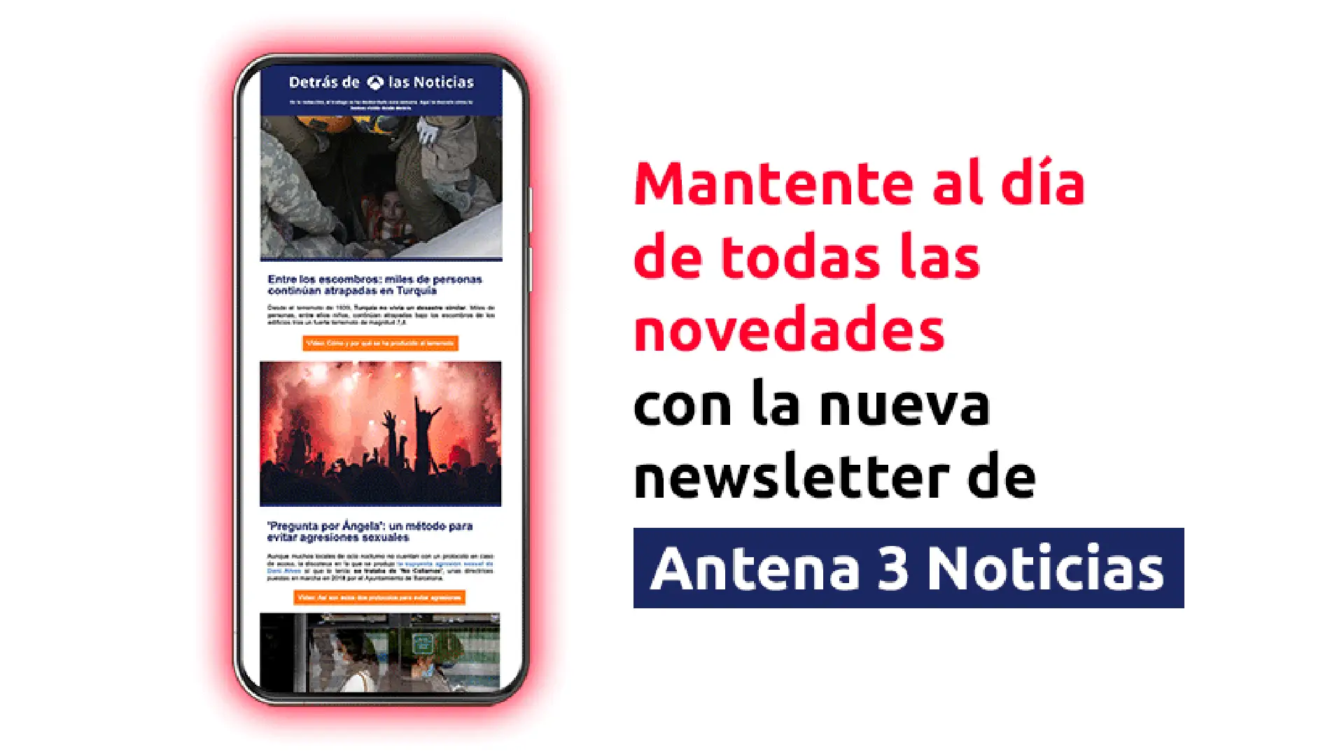 Newsletter 'Detr&aacute;s de las Noticias'