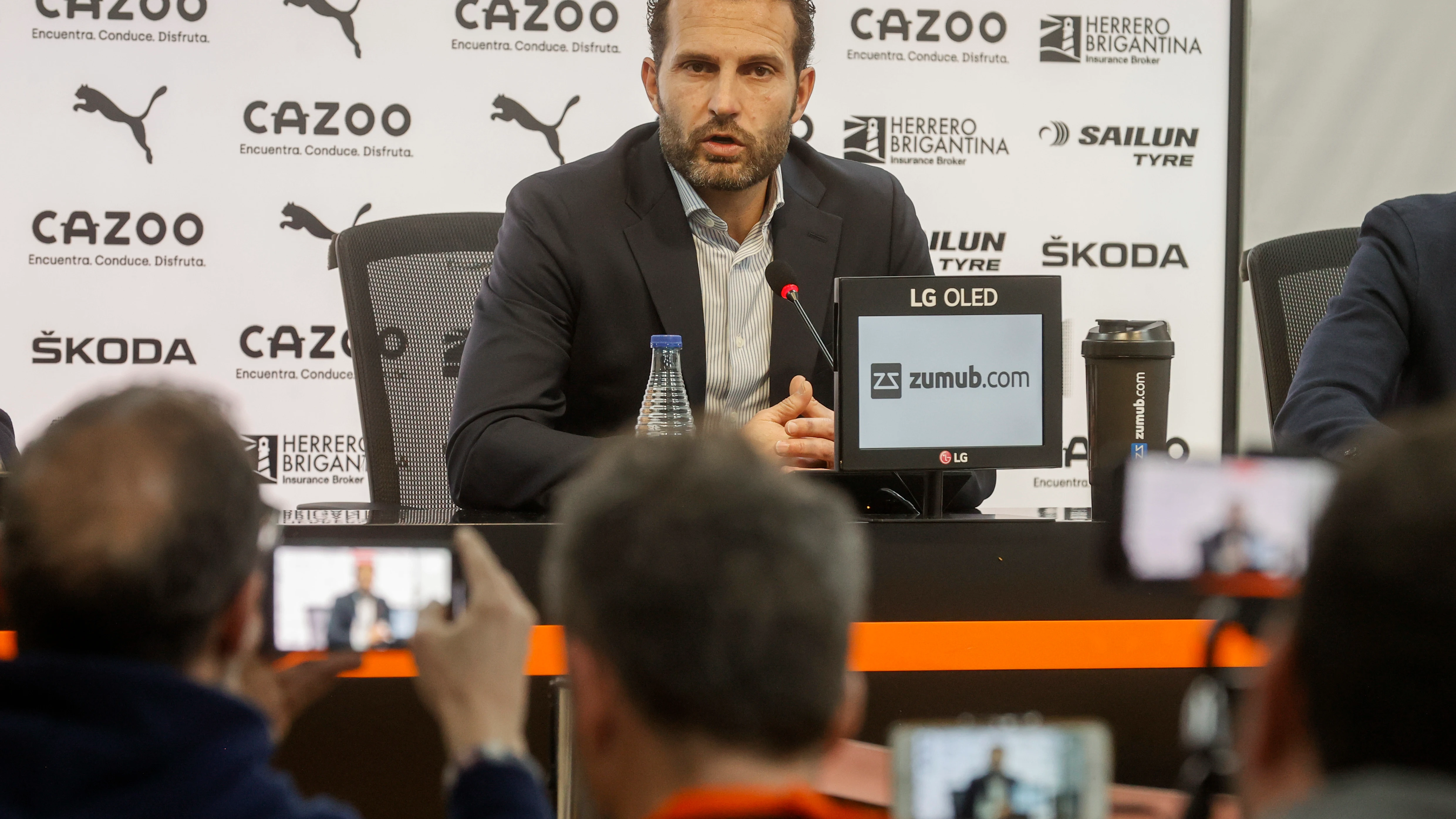 Rub&eacute;n Baraja, durante su presentaci&oacute;n como t&eacute;cnico del Valencia