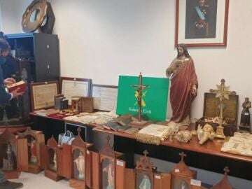 Los objetos robados por el exsacristán