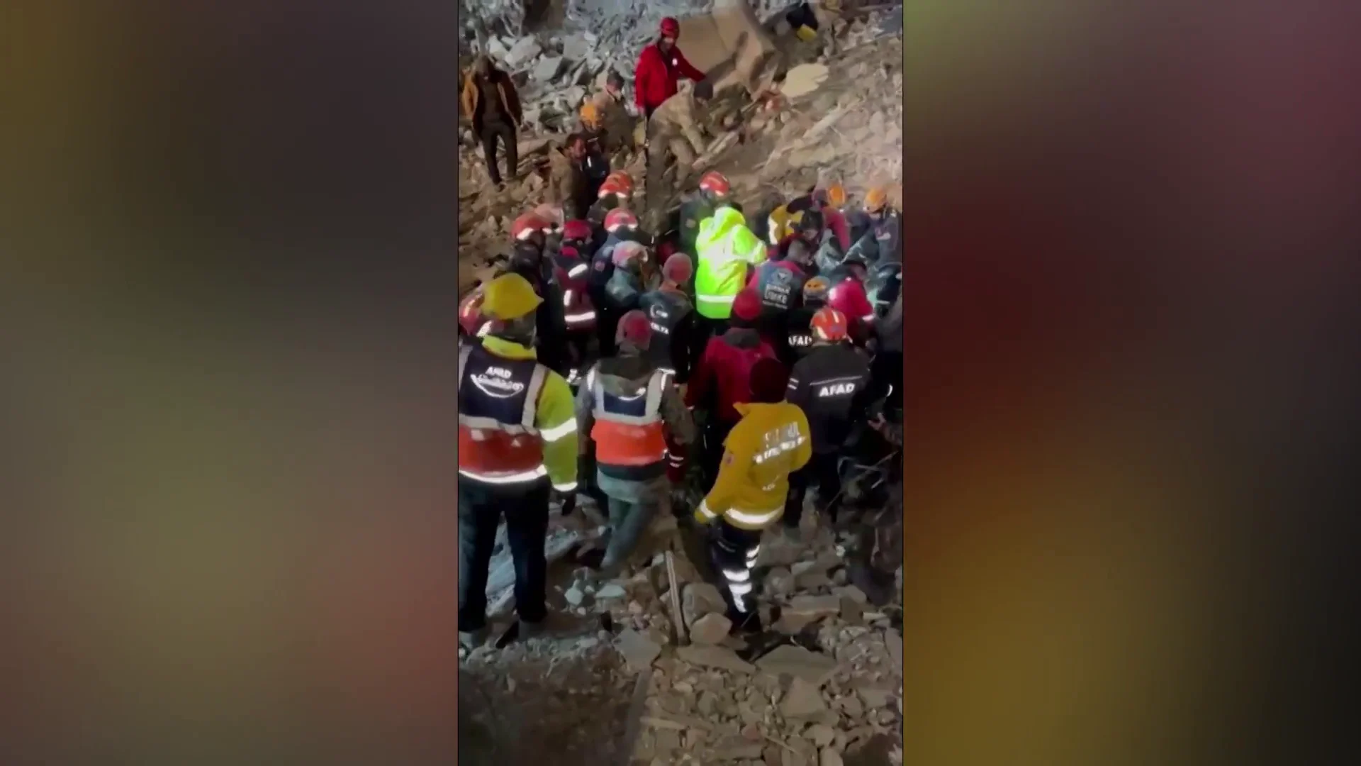 El momento del rescate
