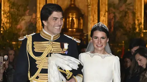 Ana Sainz y Rodrigo Fontcuberta recién casados Ana Sainz y Rodrigo Fontcuberta recién casados