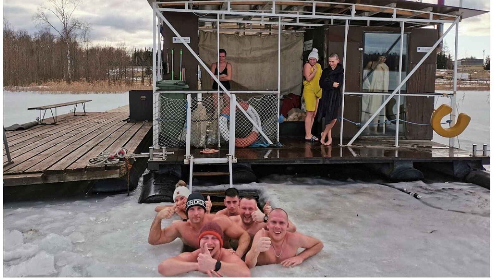 Un maratón de sauna en sauna a 15 grados bajo cero 