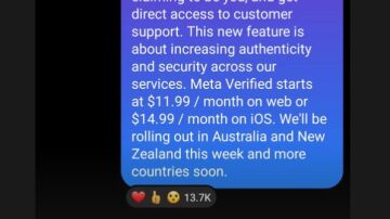 Anuncio de Mark Zuckerberg a través de su cuenta de Instagram sobre la nueva suscripción de pago que tendrán Instagram y Facebook