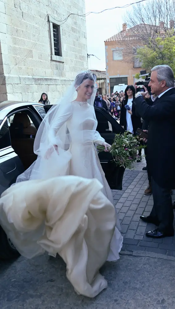Ana Sainz luciendo su vestido de boda