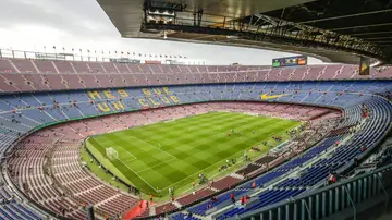 Vista general del Camp Nou, en Barcelona Vista general del Camp Nou, en Barcelona
