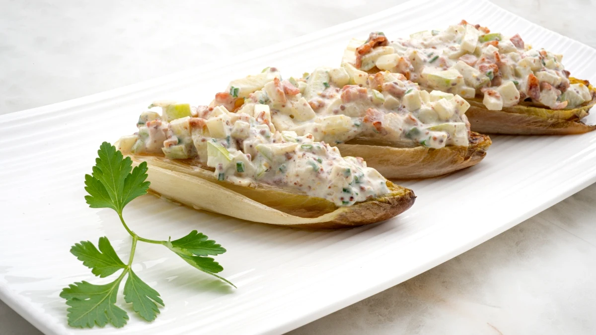 Endibias a la plancha con salsa de yogur y mostaza, la receta r&aacute;pida y con toque de Argui&ntilde;ano
