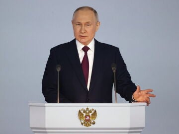 Putin dando su discurso