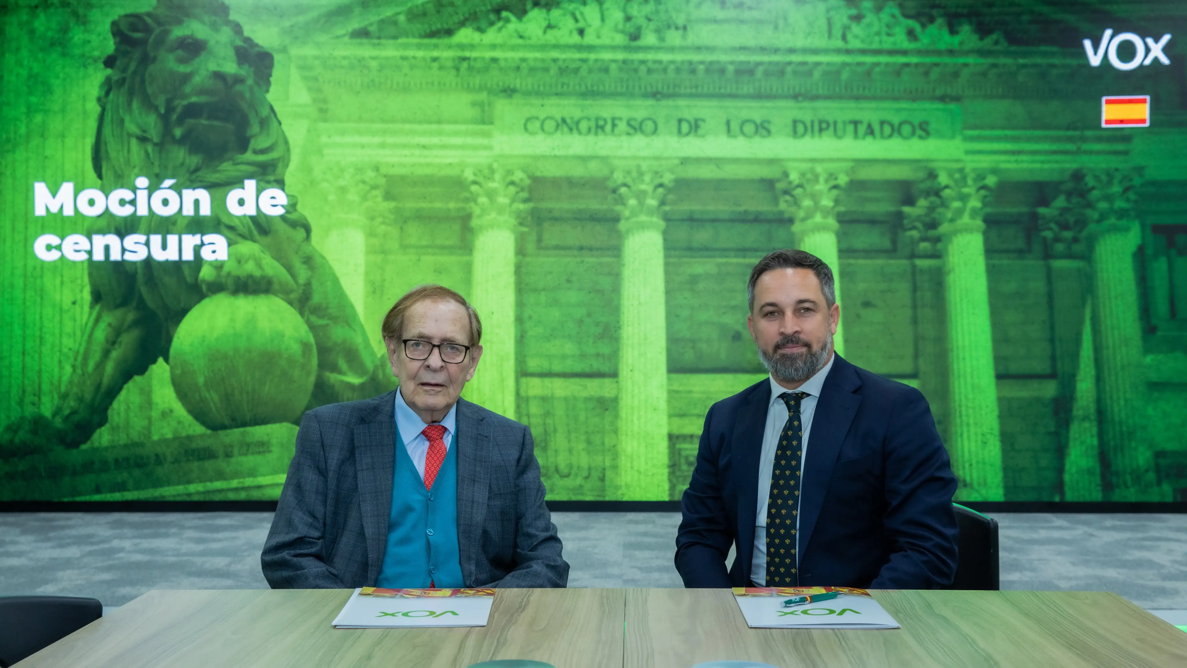 Ramón Tamames y Santiago Abascal Ramón Tamames y Santiago Abascal