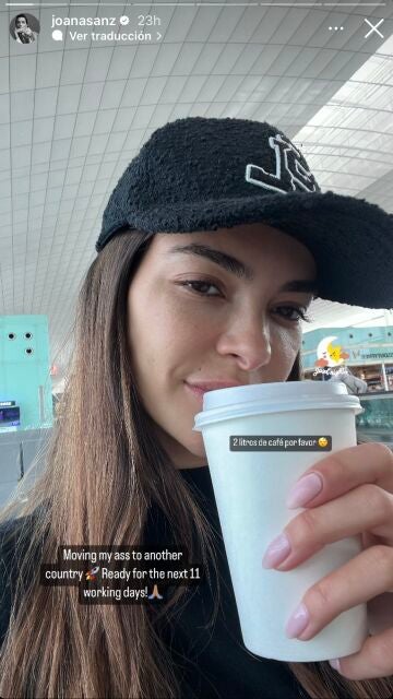 Joana Sanz viaja por trabajo