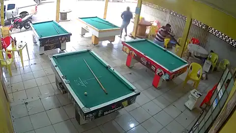 La pelea en un billar de Brasil La pelea en un billar de Brasil