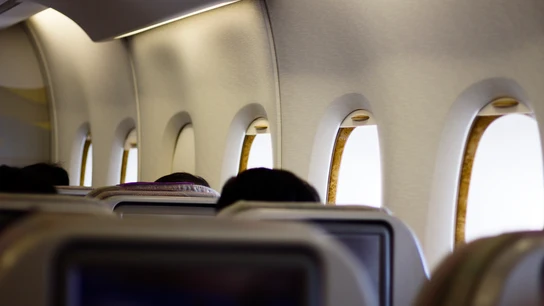 Imagen del interior de un avión Imagen del interior de un avión