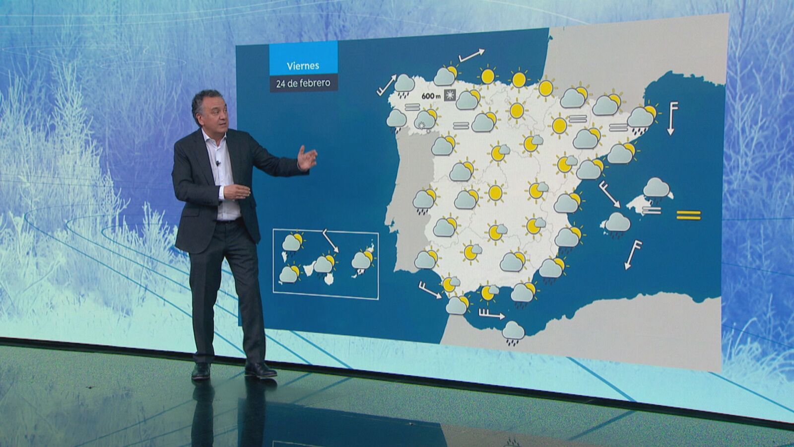 Día de pleno invierno en la mitad norte con lluvias en Cantabria, País Vasco y Aragón
