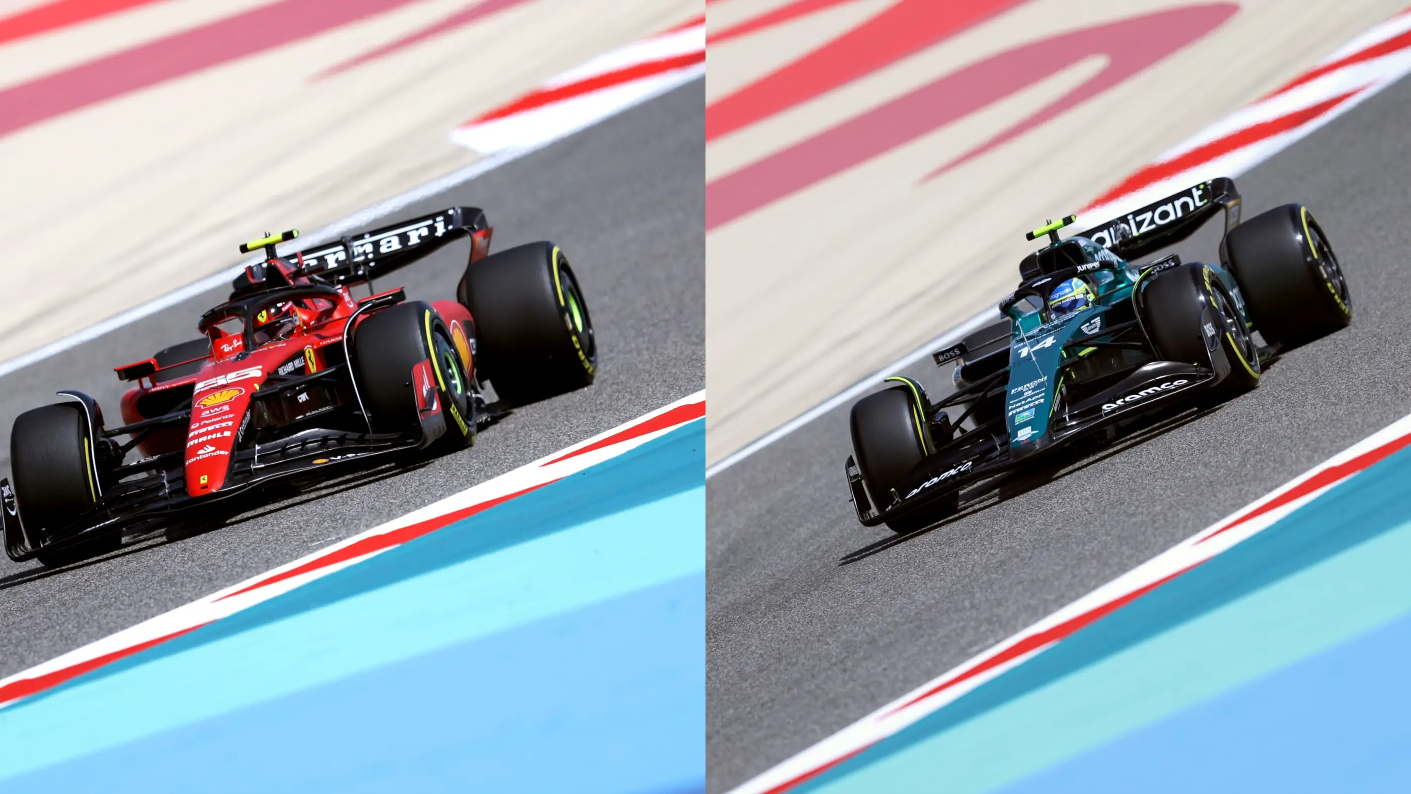 Carlos Sainz y Fernando Alonso, en el trazado de Sakhir, Baréin Carlos Sainz y Fernando Alonso, en el trazado de Sakhir, Baréin