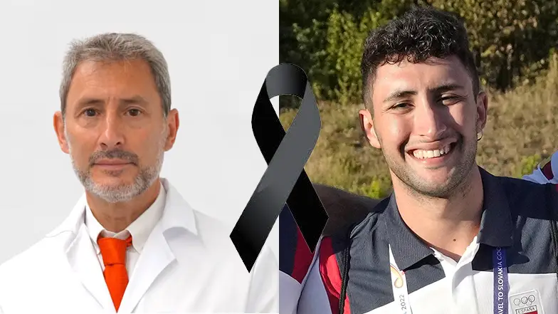 Ángel Basas y su hijo Carlos Ángel Basas y su hijo Carlos