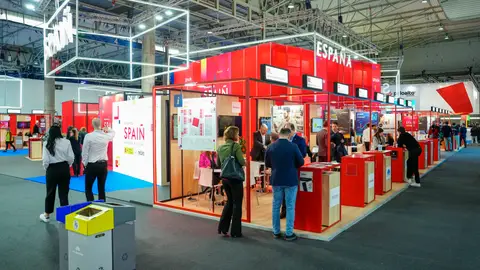 Vista del pabellón de España en el Mobile World Congress Vista del pabellón de España en el Mobile World Congress