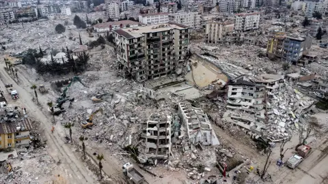 Fotografía aérea tomada en la ciudad turca de Hatay. Fotografía aérea tomada en la ciudad turca de Hatay.