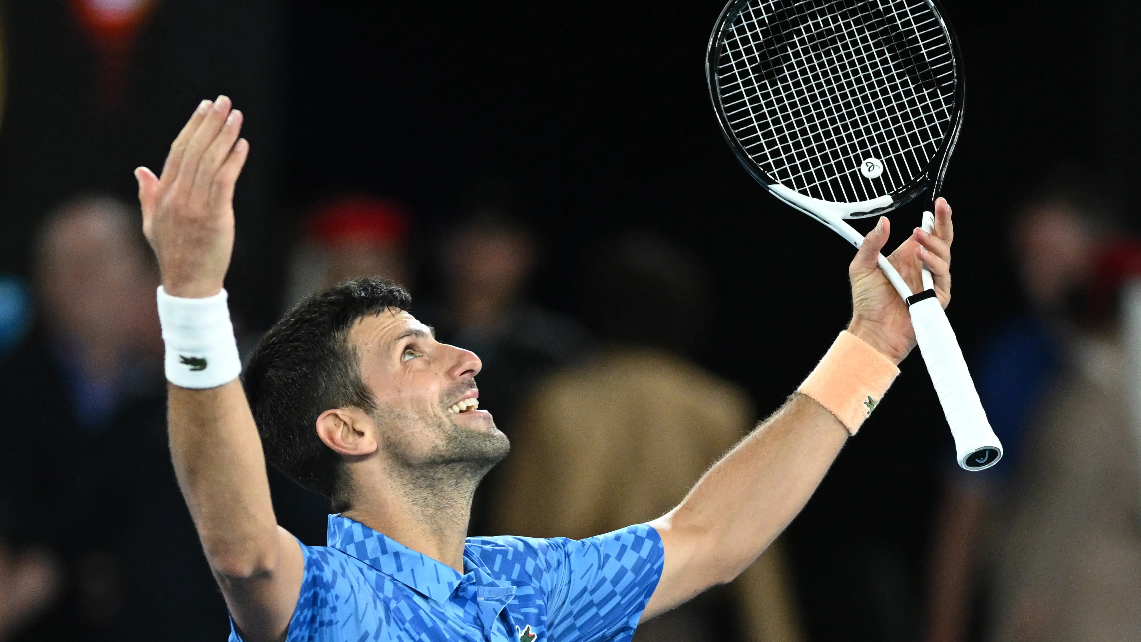 Novak Djokovic celebra un punto en el &uacute;ltimo Open de Australia