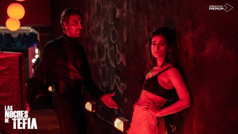 Carolina Yuste como Nisa y Raúl Prieto como Boncho en el Tindaya - 'Las noches de Tefía'